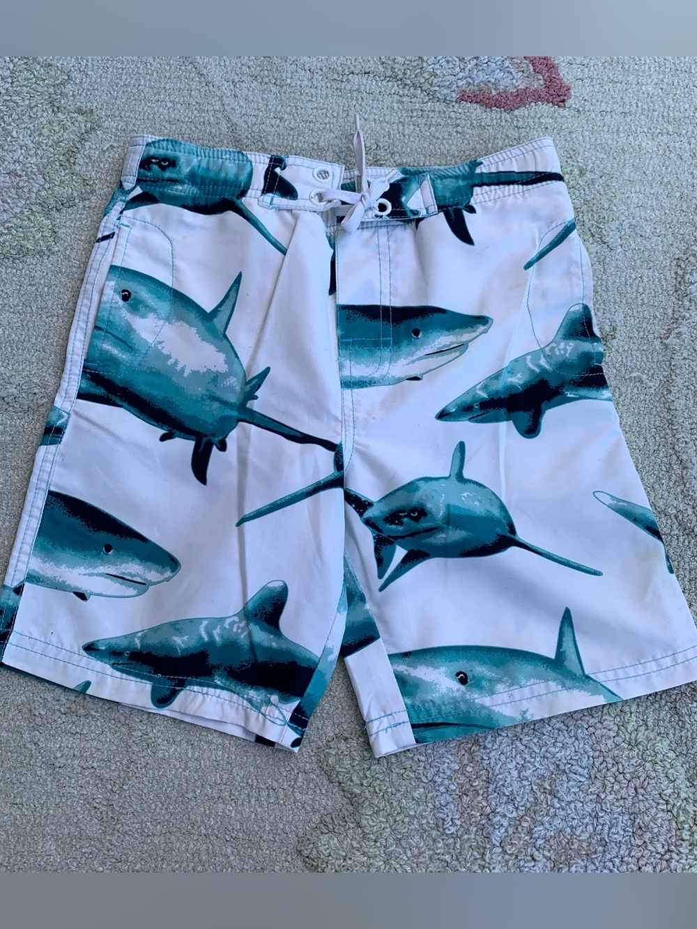 Arizona Jean Co. Kids/Boys Great White Shark Print Swim Trunks size 4